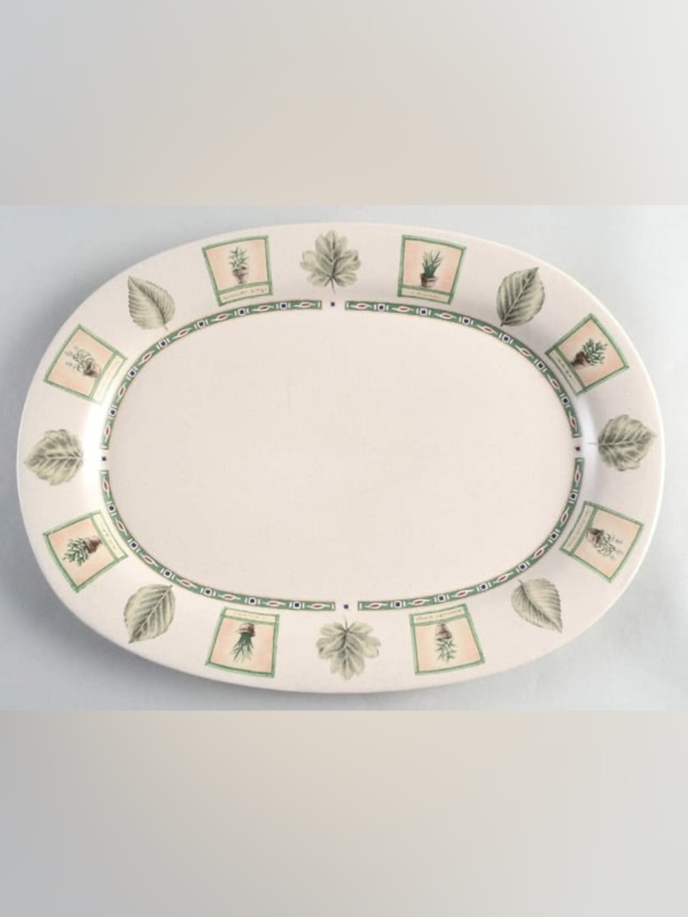 Pfaltzgraff Naturewood 14.5-inch Oval Serving Platter.